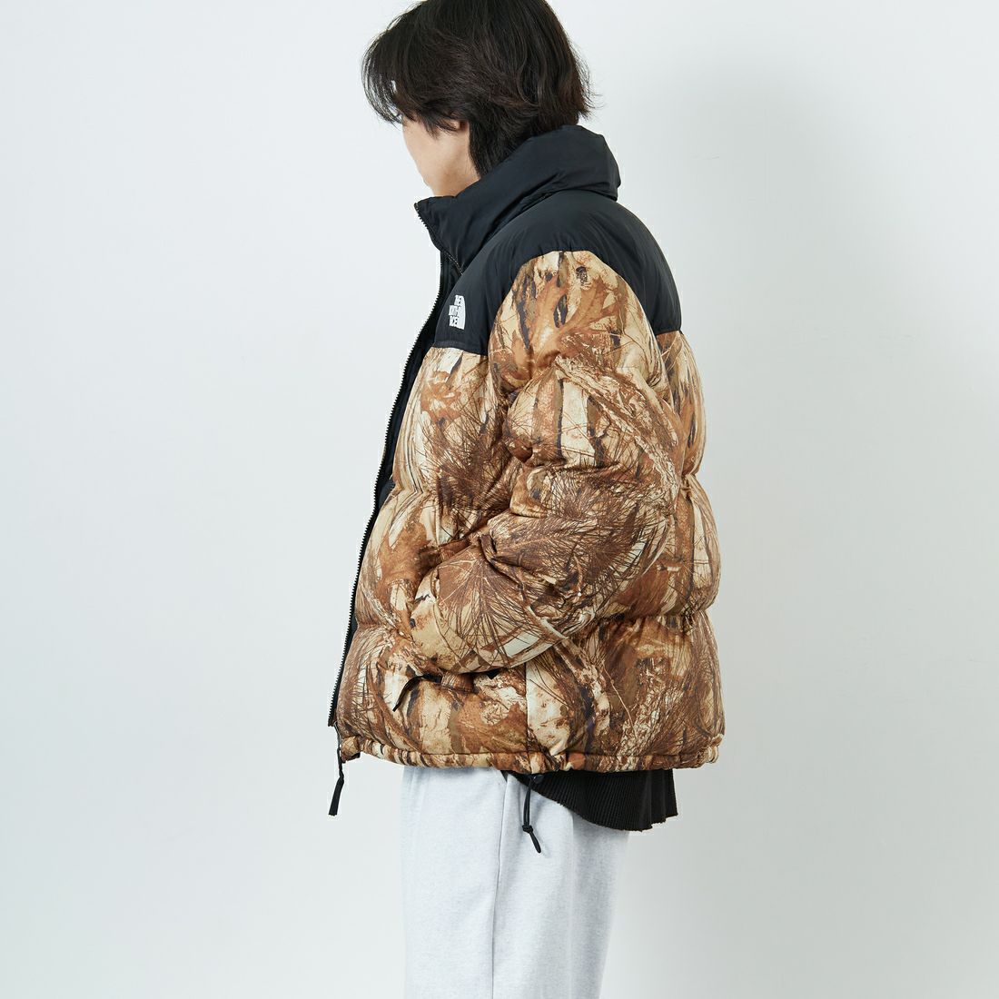 THE NORTH FACE [ザ ノースフェイス] ノベルティーヌプシジャケット [ND92556] FF &&モデル身長：179cm 着用サイズ：L&&