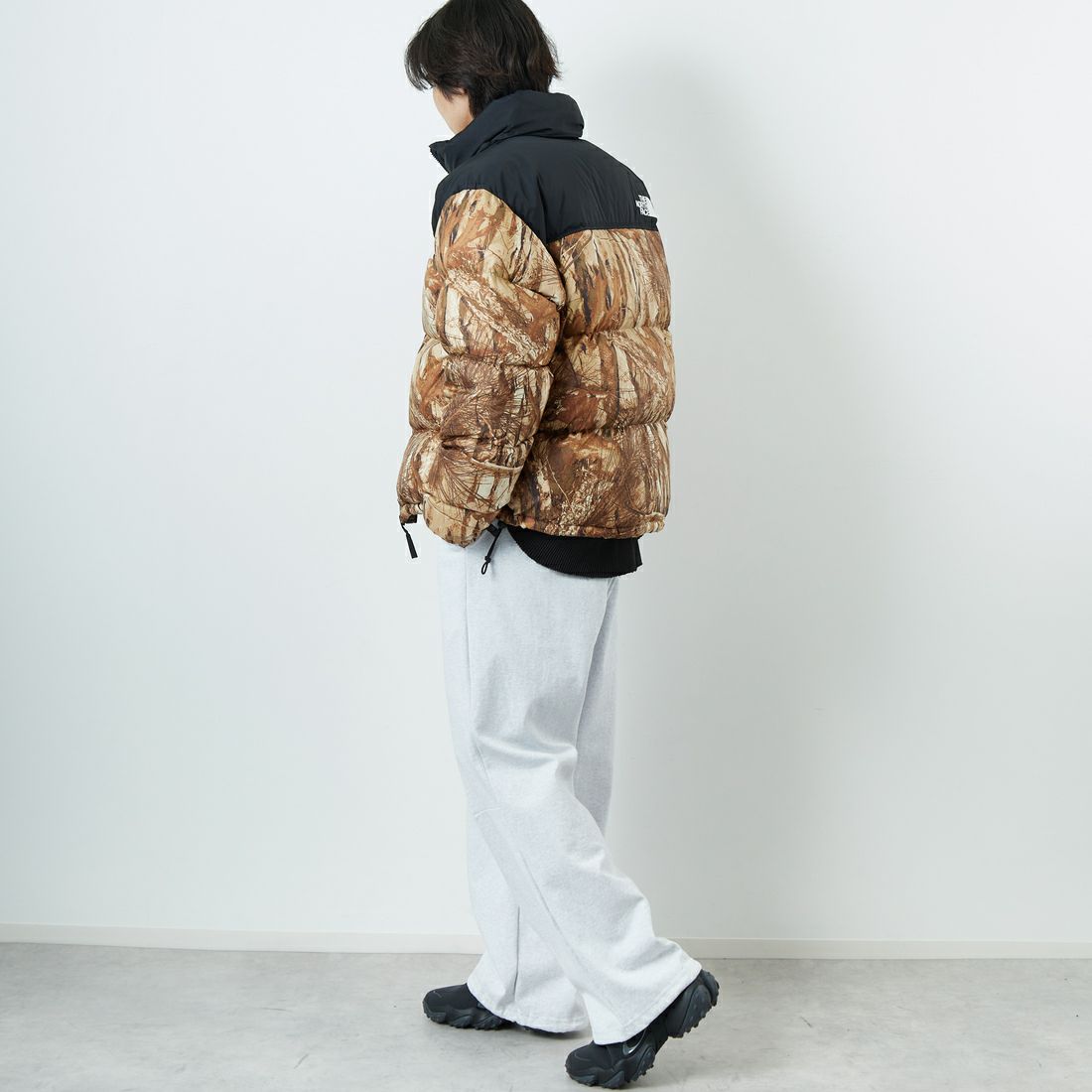 THE NORTH FACE [ザ ノースフェイス] ノベルティーヌプシジャケット [ND92556] FF &&モデル身長：179cm 着用サイズ：L&&