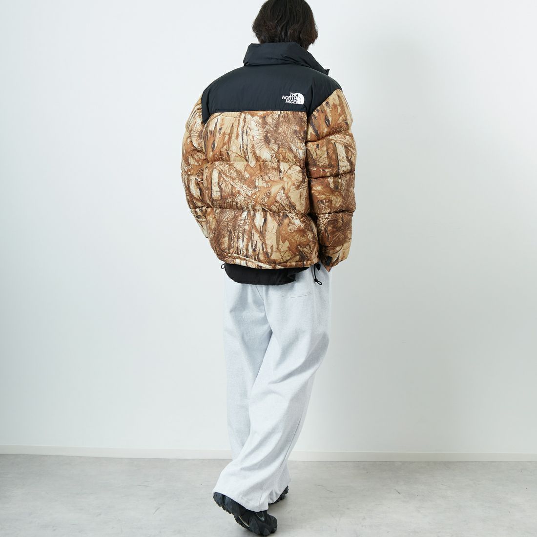 THE NORTH FACE [ザ ノースフェイス] ノベルティーヌプシジャケット [ND92556] FF &&モデル身長：179cm 着用サイズ：L&&