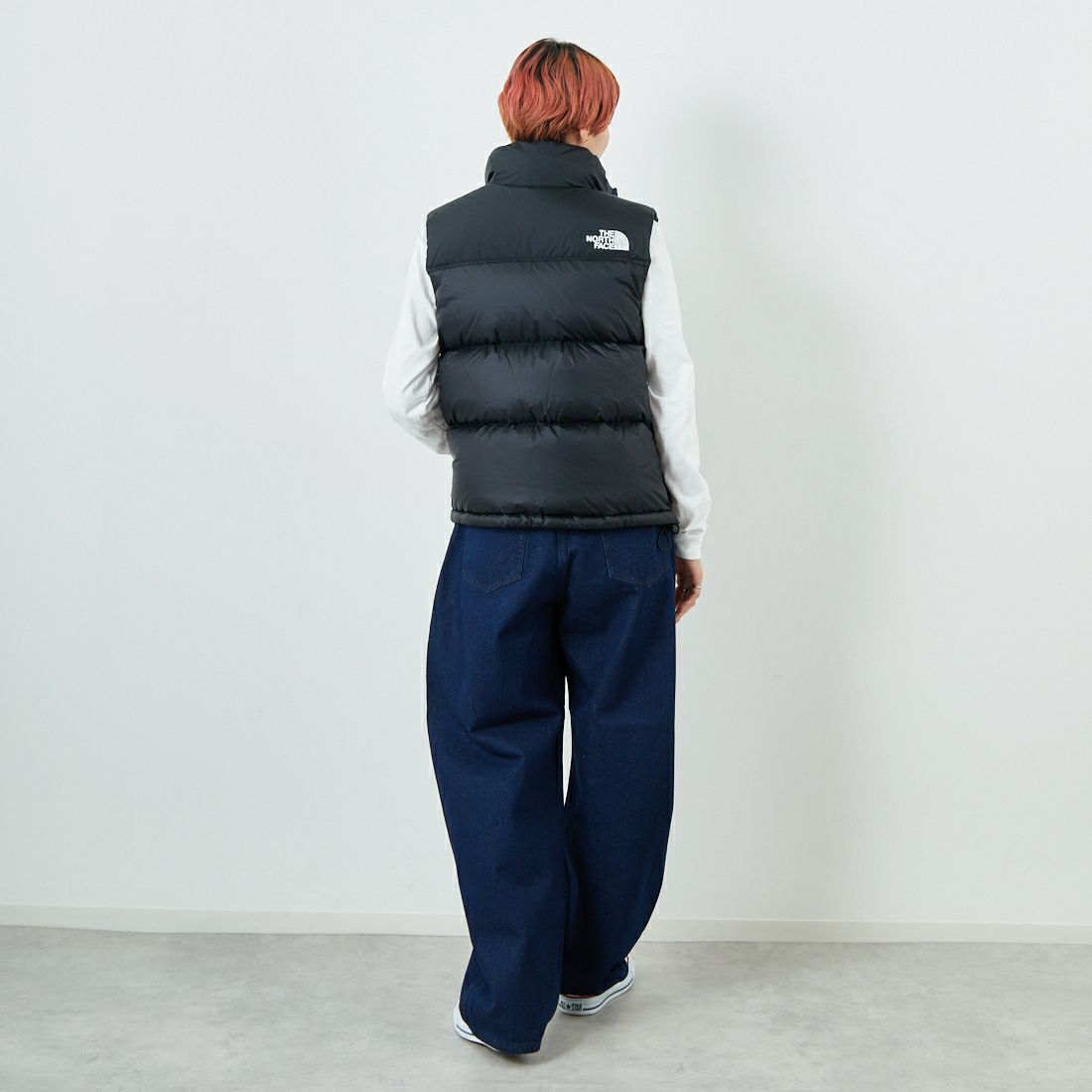THE NORTH FACE [ザ ノースフェイス] ヌプシベスト [NDW92557] K &&モデル身長：160cm 着用サイズ：L&&