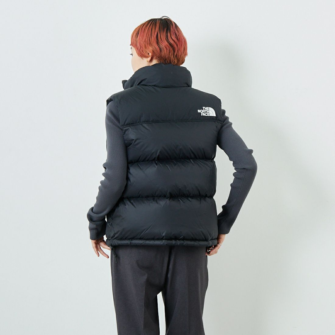 THE NORTH FACE [ザ ノースフェイス] ヌプシベスト [NDW92557] K &&モデル身長：160cm 着用サイズ：L&&
