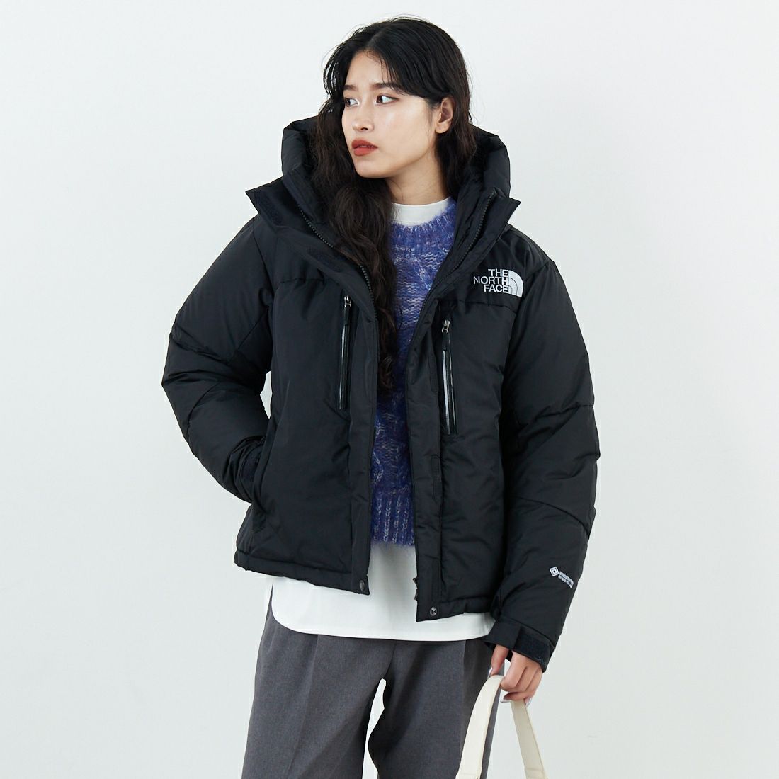 THE NORTH FACE [ザ ノースフェイス] ショートバルトロライトジャケット [NDW92551] K &&モデル身長：162cm 着用サイズ：L&&