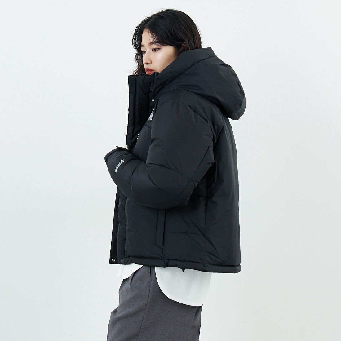 THE NORTH FACE [ザ ノースフェイス] ショートバルトロライトジャケット [NDW92551] K &&モデル身長：162cm 着用サイズ：L&&