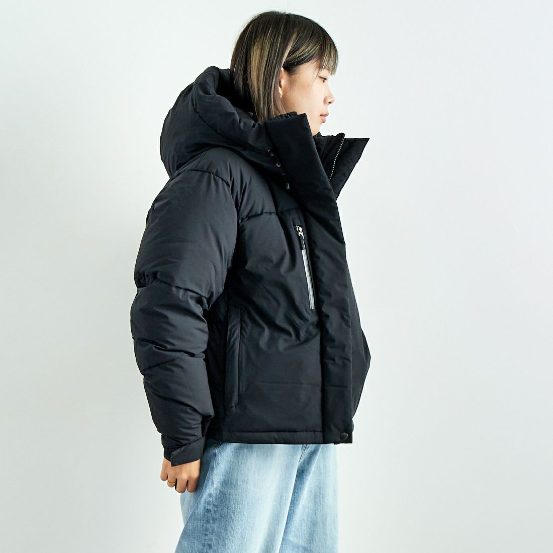 THE NORTH FACE [ザ ノースフェイス] ショートバルトロライトジャケット [NDW92551] K &&モデル身長：167cm 着用サイズ：L&&