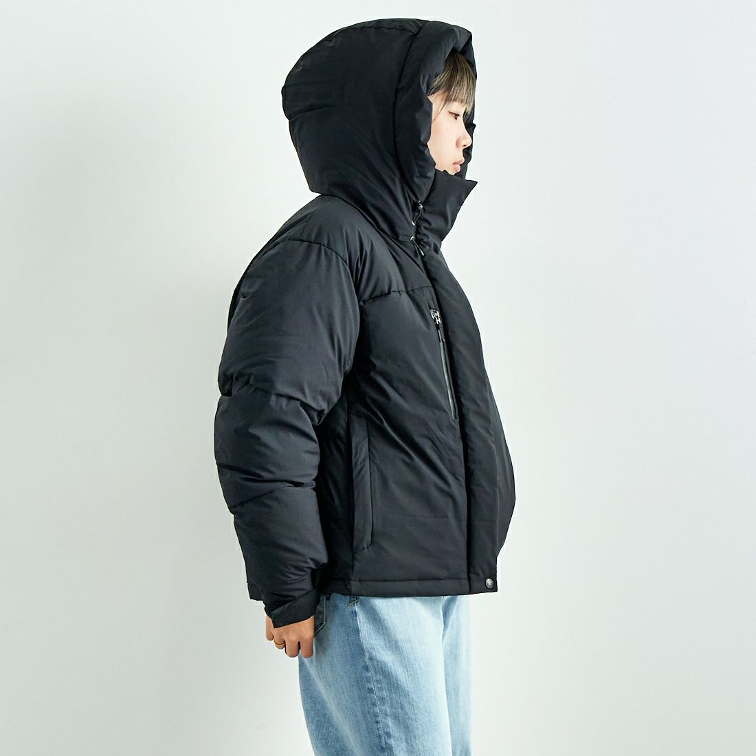 THE NORTH FACE [ザ ノースフェイス] ショートバルトロライトジャケット [NDW92551] K &&モデル身長：167cm 着用サイズ：L&&