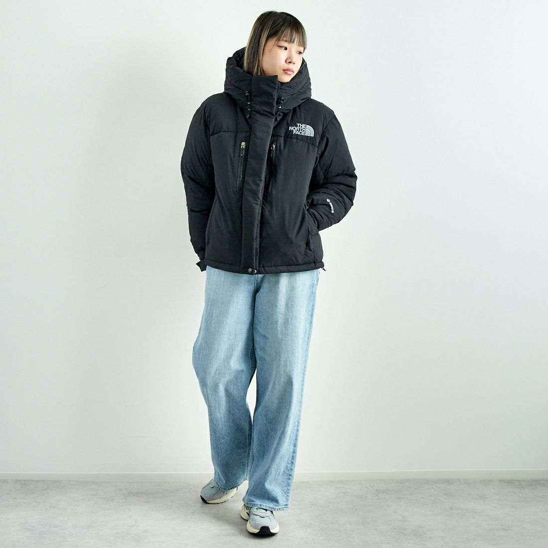 THE NORTH FACE [ザ ノースフェイス] ショートバルトロライトジャケット [NDW92551] K &&モデル身長：167cm 着用サイズ：L&&