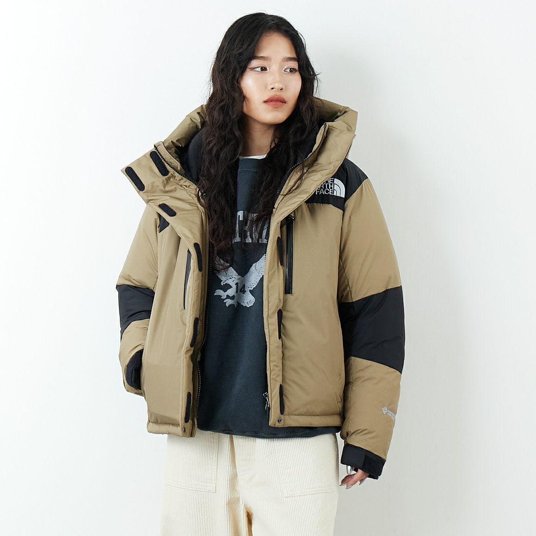 THE NORTH FACE [ザ ノースフェイス] ショートバルトロライトジャケット [NDW92551] CK&&モデル身長：162cm 着用サイズ：L&&