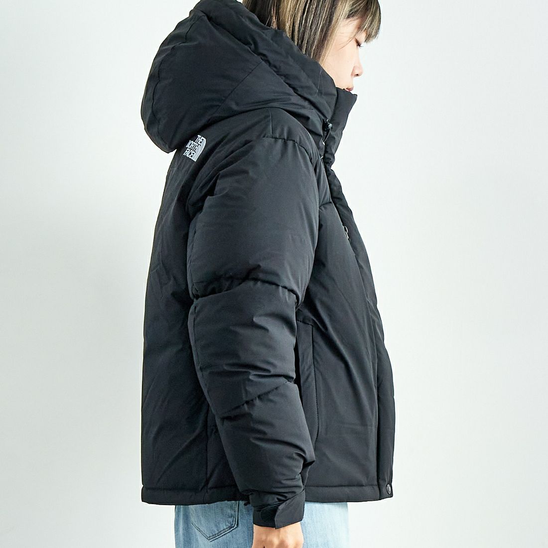 THE NORTH FACE [ザ ノースフェイス] ショートバルトロライトジャケット [NDW92551] K &&モデル身長：167cm 着用サイズ：L&&