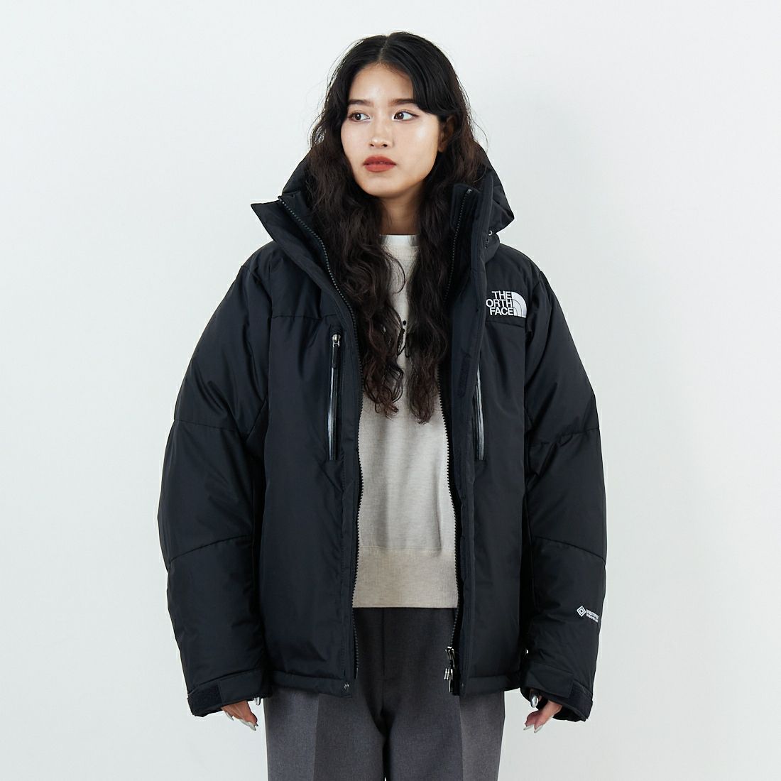 THE NORTH FACE [ザ ノースフェイス] バルトロライトジャケット [ND92551] K &&モデル身長：162cm 着用サイズ：S&&