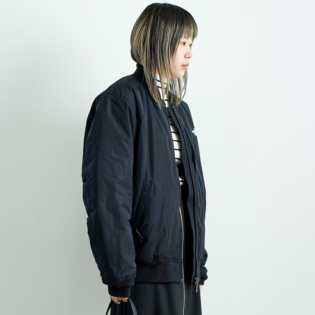 THE NORTH FACE [ザ ノースフェイス] インサレーションボンバージャケット [NY82552] K &&モデル身長：167cm 着用サイズ：S&&