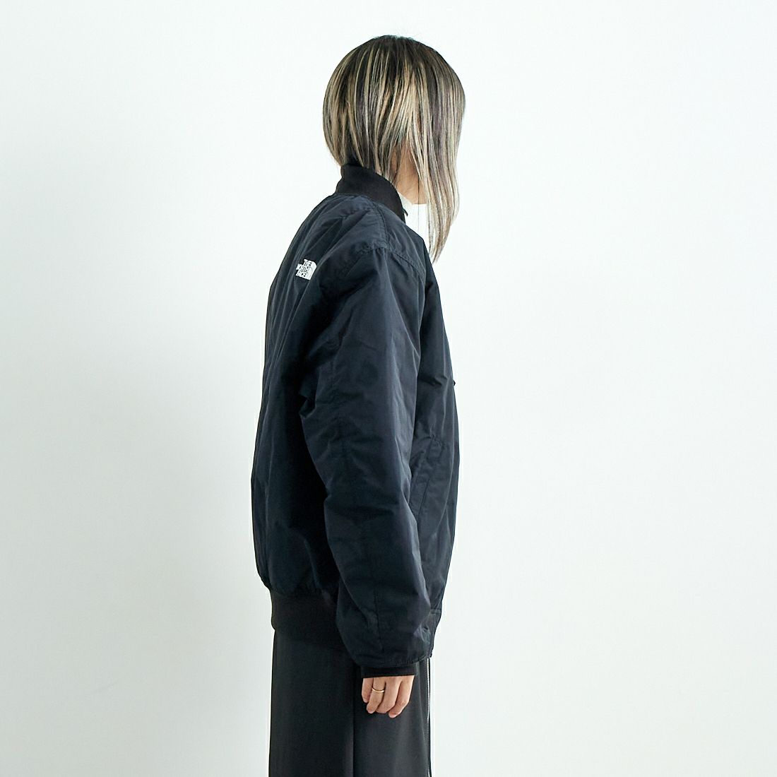 THE NORTH FACE [ザ ノースフェイス] インサレーションボンバージャケット [NY82552] K &&モデル身長：167cm 着用サイズ：S&&