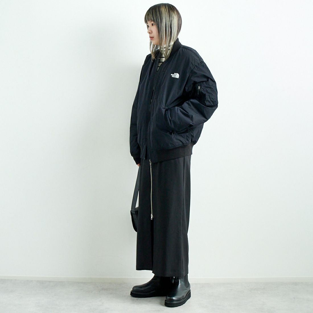 THE NORTH FACE [ザ ノースフェイス] インサレーションボンバージャケット [NY82552] K &&モデル身長：167cm 着用サイズ：S&&