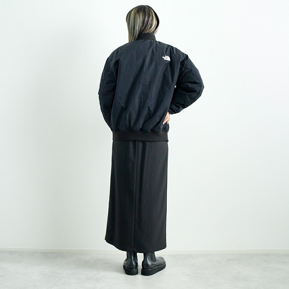 THE NORTH FACE [ザ ノースフェイス] インサレーションボンバージャケット [NY82552] K &&モデル身長：167cm 着用サイズ：S&&