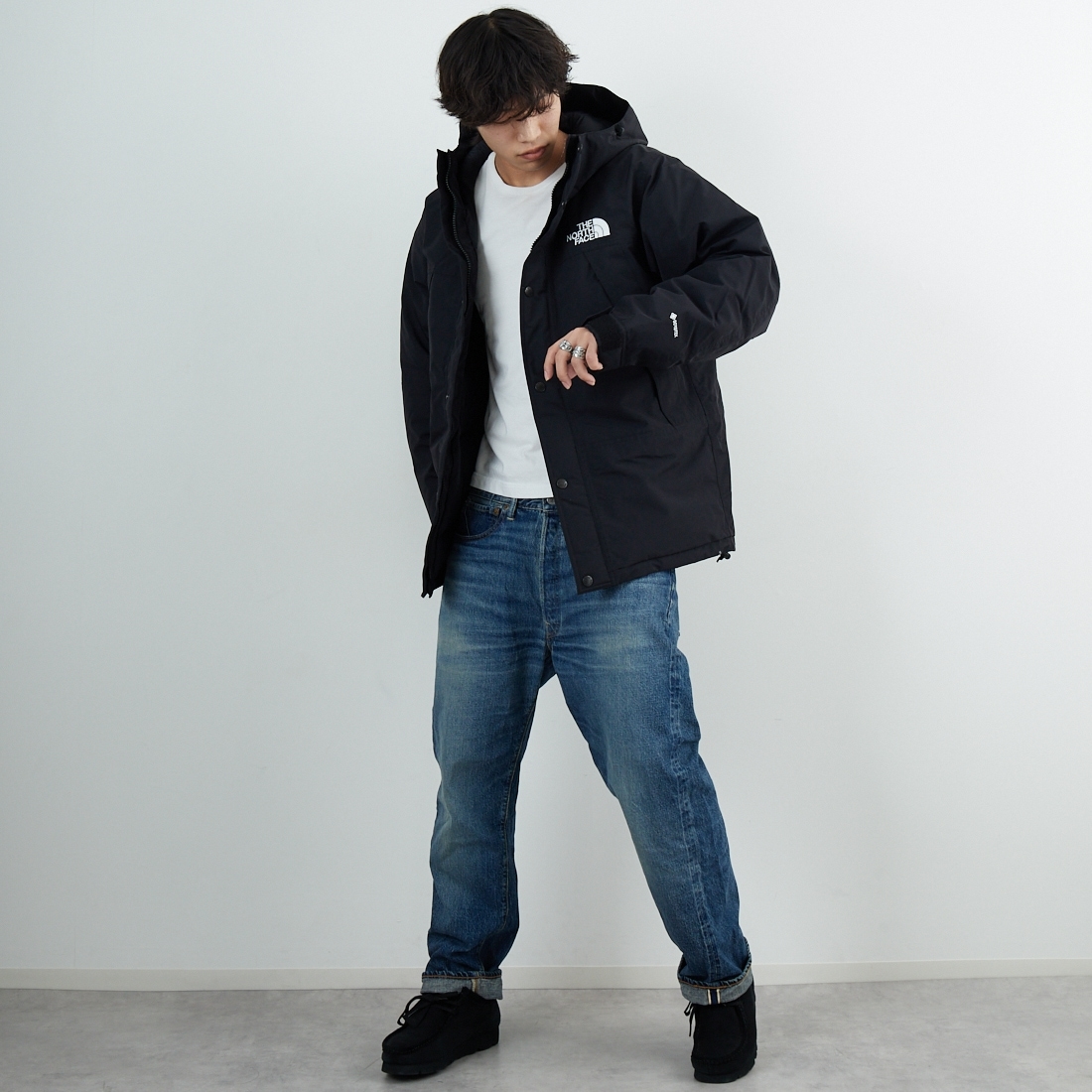 THE NORTH FACE [ザ ノースフェイス] マウンテンダウンジャケット [ND92549] K &&モデル身長：179cm 着用サイズ：L&&