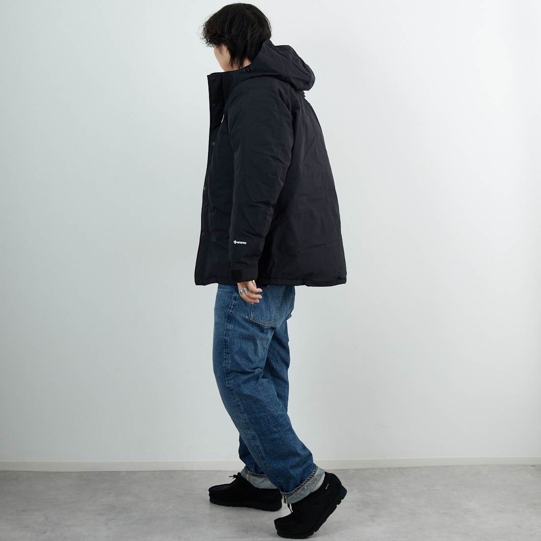 THE NORTH FACE [ザ ノースフェイス] マウンテンダウンジャケット [ND92549] K &&モデル身長：179cm 着用サイズ：L&&