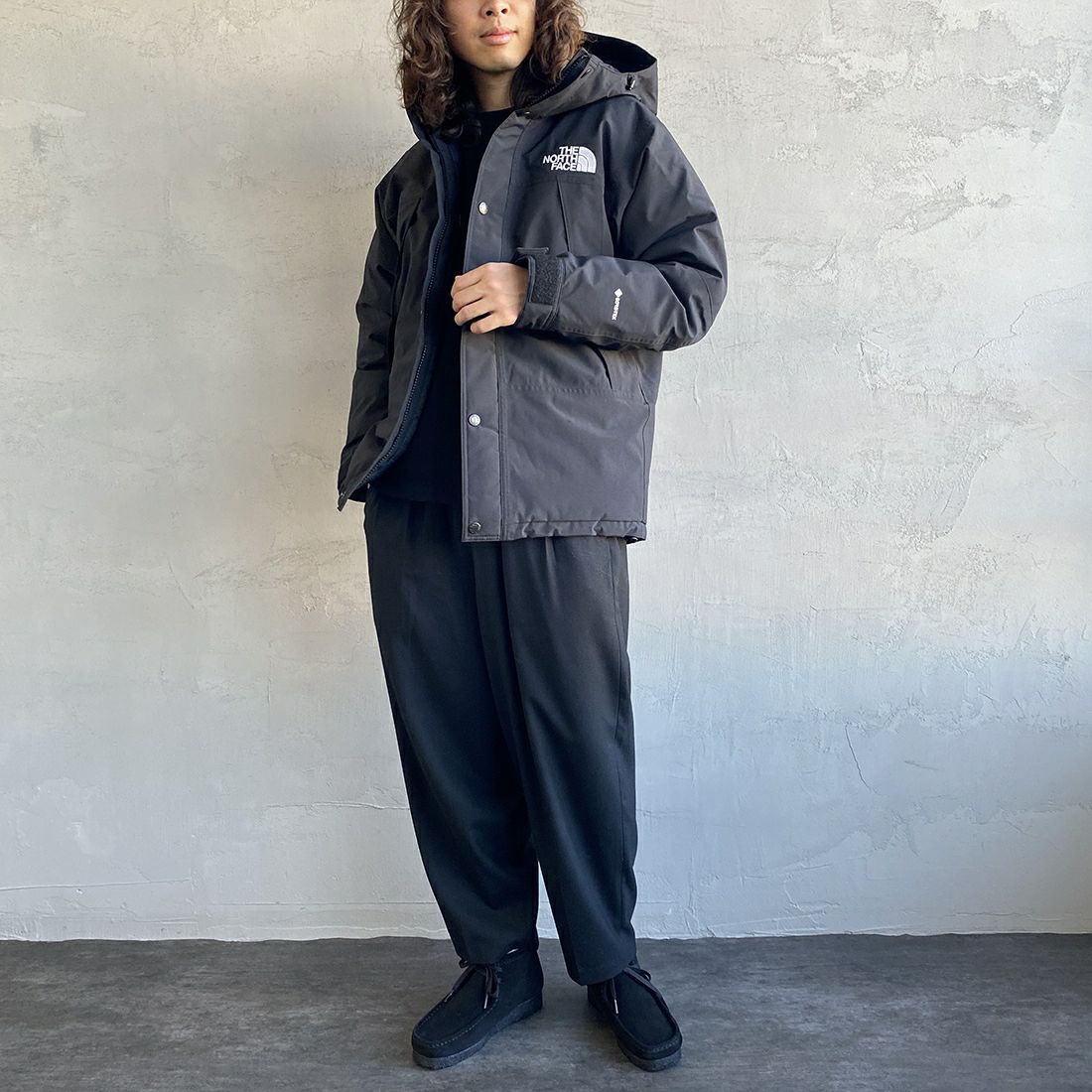 THE NORTH FACE [ザ ノースフェイス] マウンテンダウンジャケット [ND92549] K &&モデル身長：173cm 着用サイズ：M&&