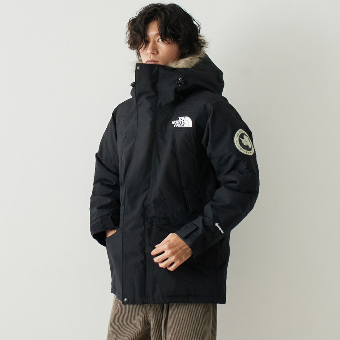 THE NORTH FACE [ザ ノースフェイス] アンタークティカパーカ [ND92546] K &&モデル身長：182cm 着用サイズ：M&&