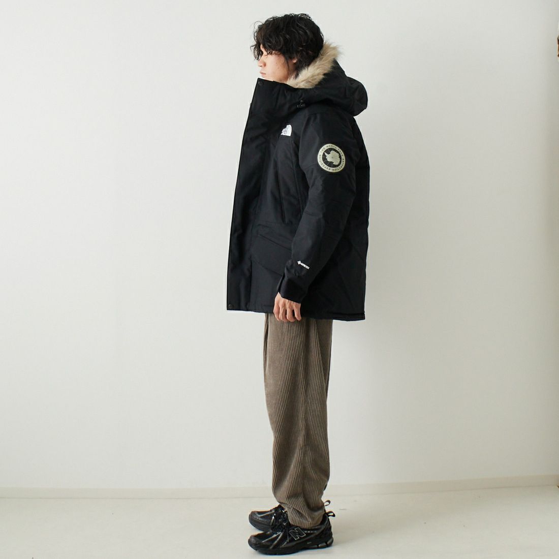 THE NORTH FACE [ザ ノースフェイス] アンタークティカパーカ [ND92546] K &&モデル身長：182cm 着用サイズ：M&&