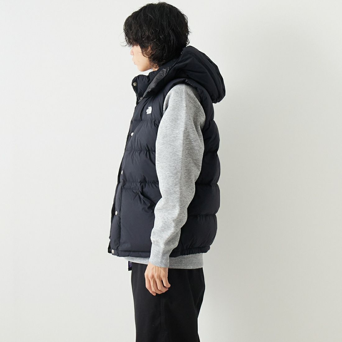 THE NORTH FACE [ザ ノースフェイス] キャンプシエラベスト [ND92530] K &&モデル身長：182cm 着用サイズ：L&&