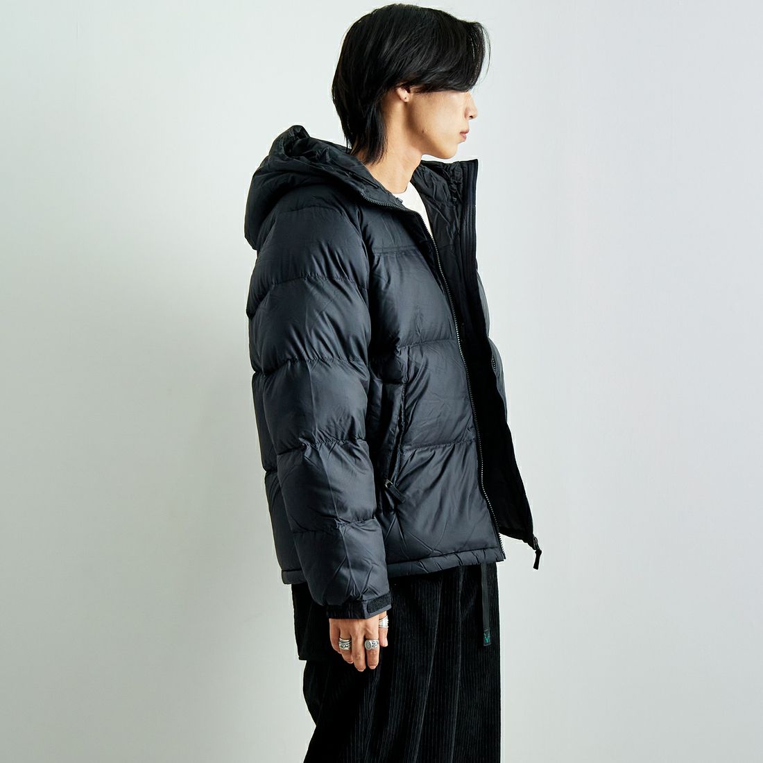 THE NORTH FACE [ザ ノースフェイス] ヌプシフーディ [ND92559] K &&モデル身長：179cm 着用サイズ：XL&&