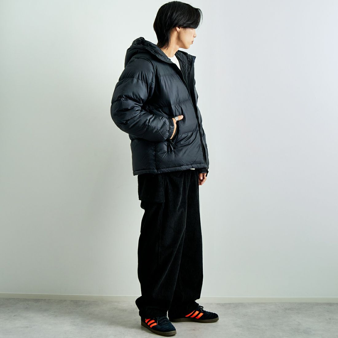 THE NORTH FACE [ザ ノースフェイス] ヌプシフーディ [ND92559] K &&モデル身長：179cm 着用サイズ：XL&&