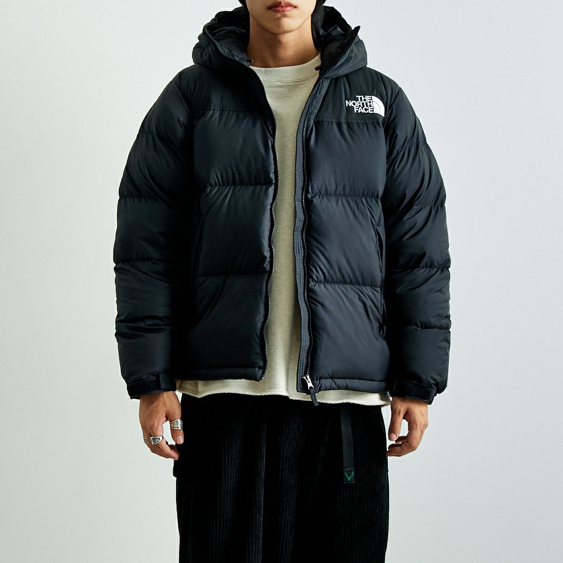 THE NORTH FACE [ザ ノースフェイス] ヌプシフーディ [ND92559] K &&モデル身長：179cm 着用サイズ：M&&
