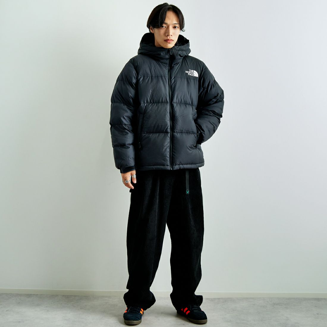 THE NORTH FACE [ザ ノースフェイス] ヌプシフーディ [ND92559] K &&モデル身長：179cm 着用サイズ：XL&&