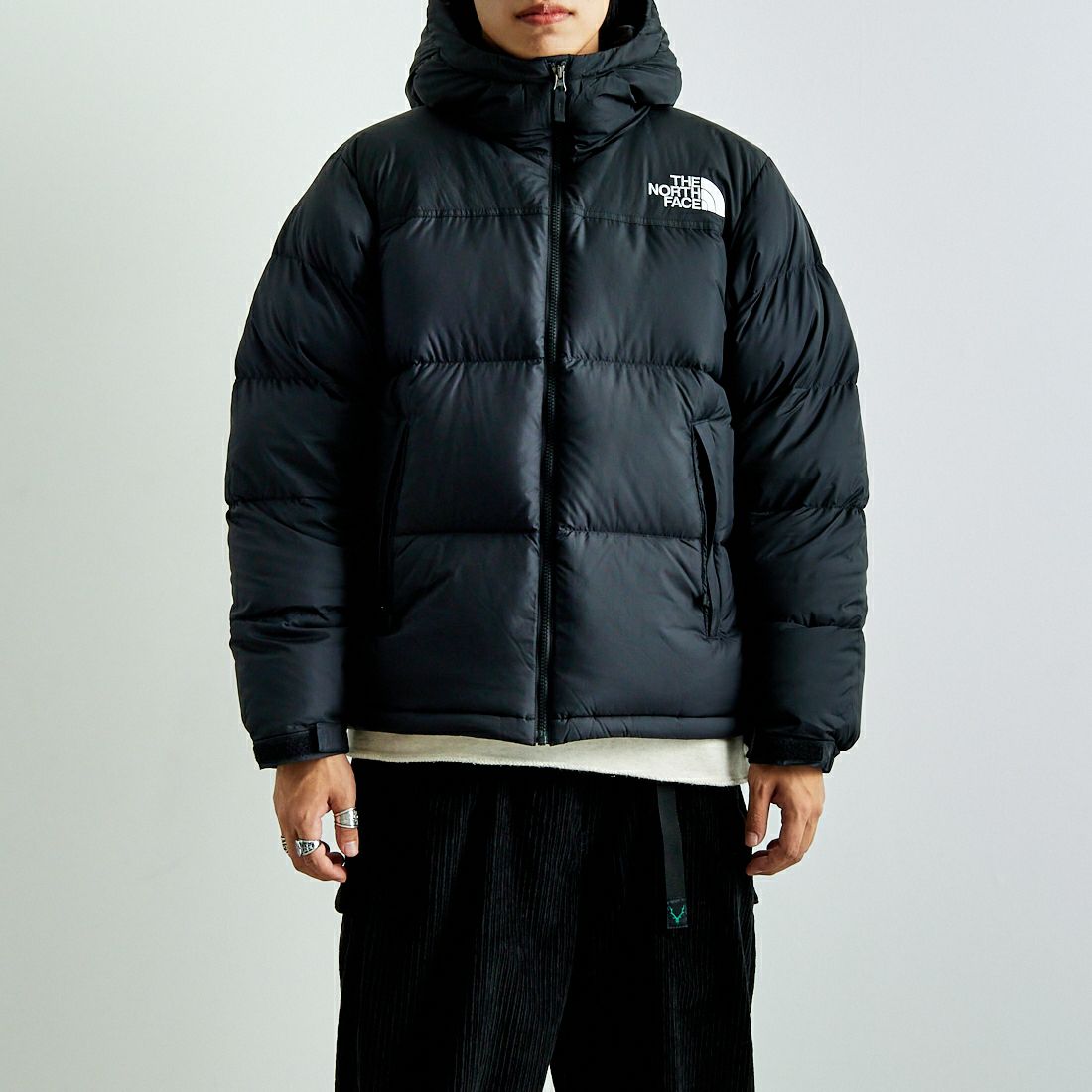 THE NORTH FACE [ザ ノースフェイス] ヌプシフーディ [ND92559] K &&モデル身長：179cm 着用サイズ：M&&