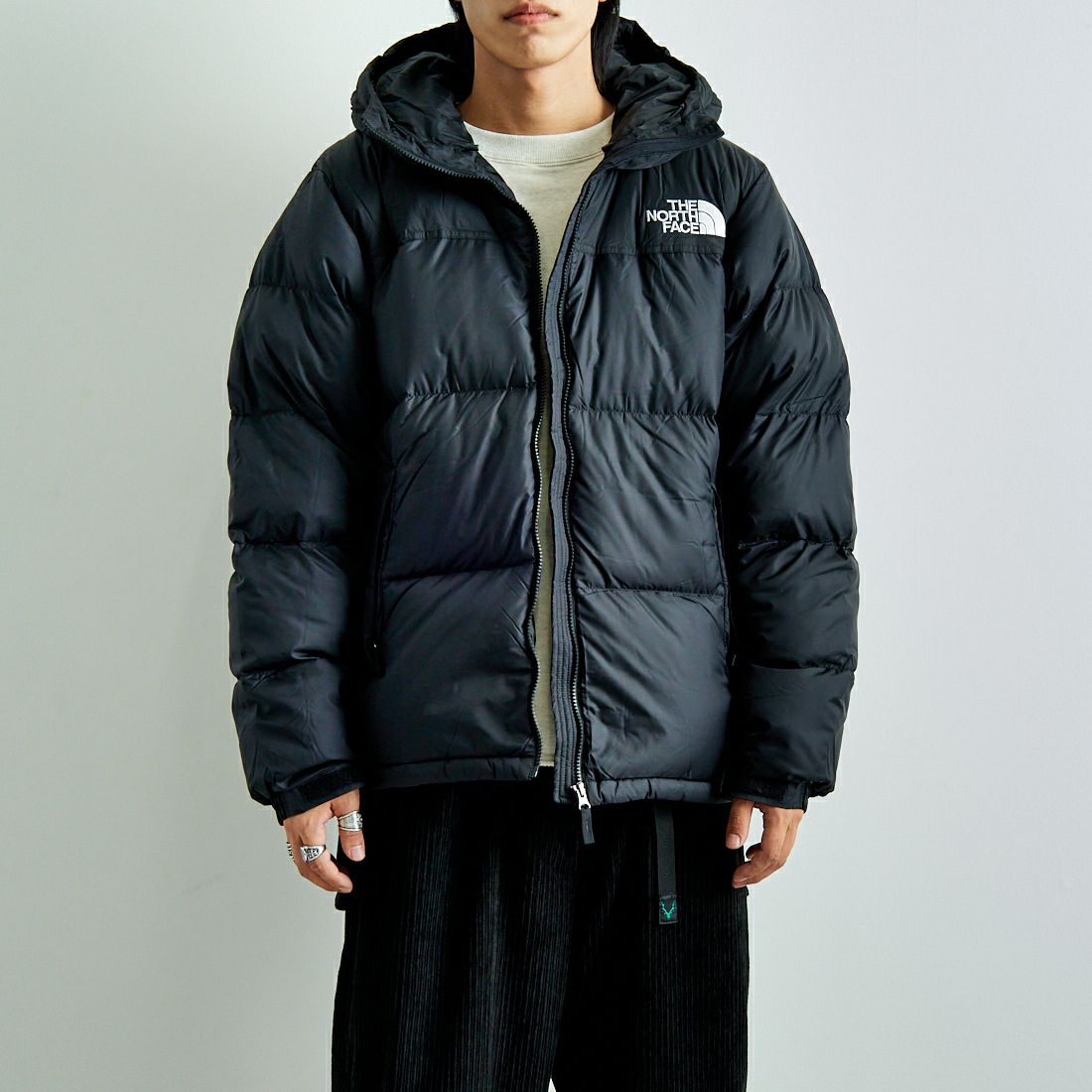 THE NORTH FACE [ザ ノースフェイス] ヌプシフーディ [ND92559] K &&モデル身長：179cm 着用サイズ：L&&