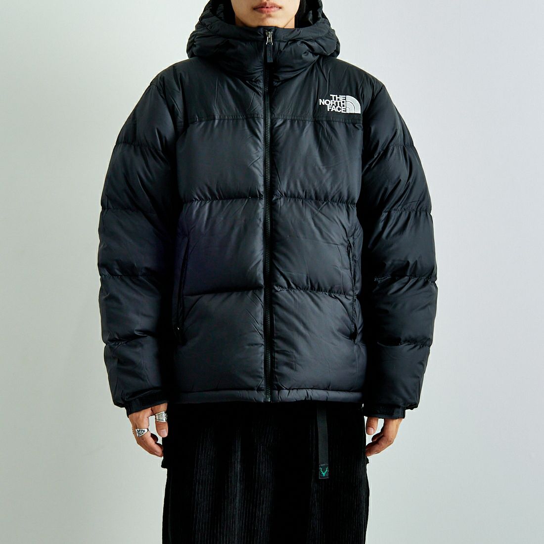 THE NORTH FACE [ザ ノースフェイス] ヌプシフーディ [ND92559] K &&モデル身長：179cm 着用サイズ：L&&
