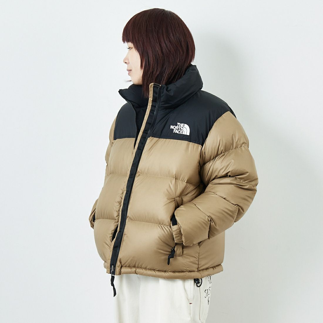 THE NORTH FACE [ザ ノースフェイス] ショートヌプシジャケット [NDW92555] CK &&モデル身長：167cm 着用サイズ：L&&