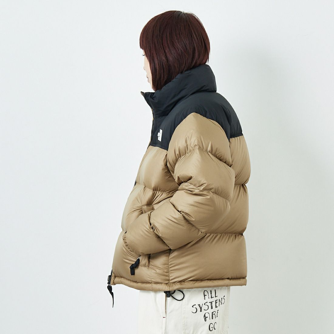 THE NORTH FACE [ザ ノースフェイス] ショートヌプシジャケット [NDW92555] CK &&モデル身長：167cm 着用サイズ：L&&