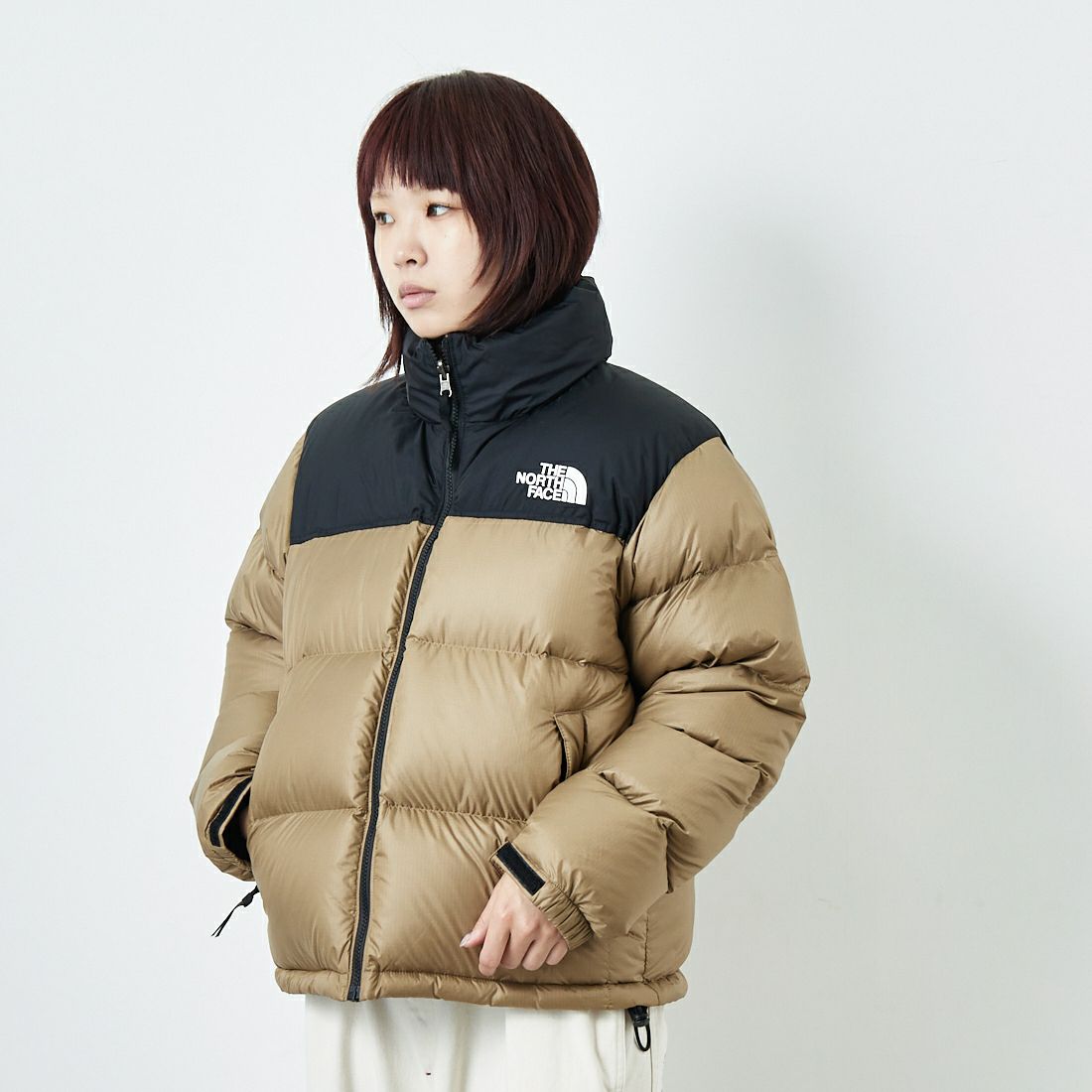 THE NORTH FACE [ザ ノースフェイス] ショートヌプシジャケット [NDW92555] CK &&モデル身長：167cm 着用サイズ：L&&