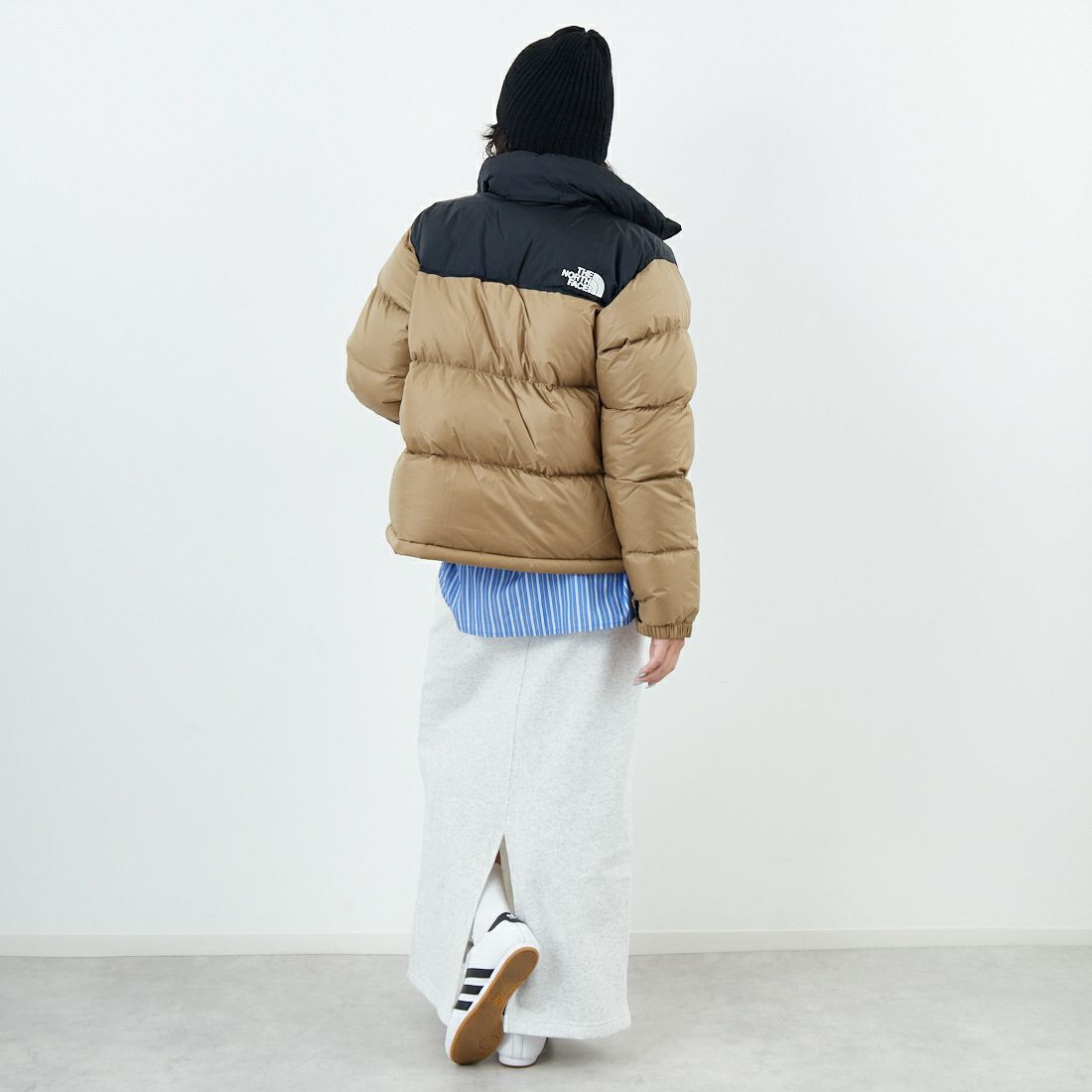 THE NORTH FACE [ザ ノースフェイス] ショートヌプシジャケット [NDW92555] CK &&モデル身長：162cm 着用サイズ：L&&