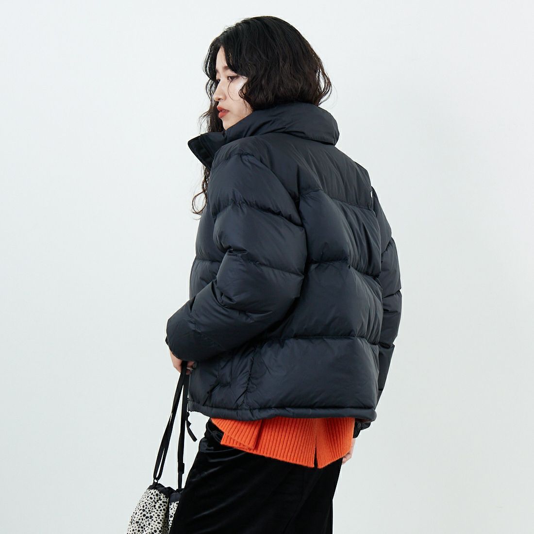 THE NORTH FACE [ザ ノースフェイス] ショートヌプシジャケット [NDW92555] K &&モデル身長：162cm 着用サイズ：XL&&