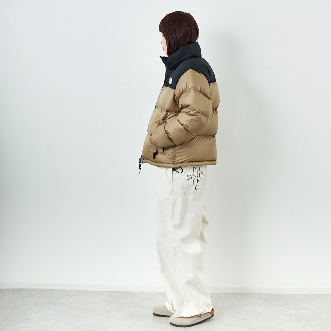 THE NORTH FACE [ザ ノースフェイス] ショートヌプシジャケット [NDW92555] CK &&モデル身長：167cm 着用サイズ：L&&