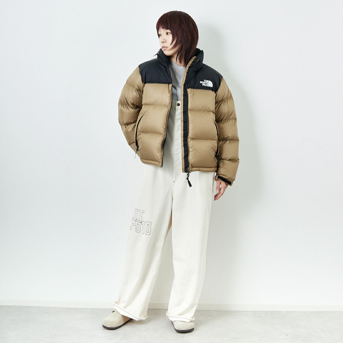 THE NORTH FACE [ザ ノースフェイス] ショートヌプシジャケット [NDW92555] CK &&モデル身長：167cm 着用サイズ：L&&