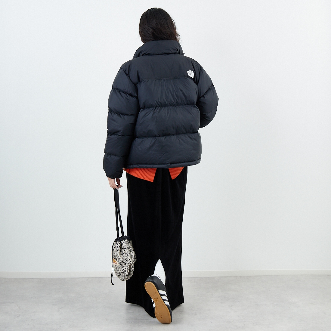 THE NORTH FACE [ザ ノースフェイス] ショートヌプシジャケット [NDW92555] K &&モデル身長：162cm 着用サイズ：XL&&