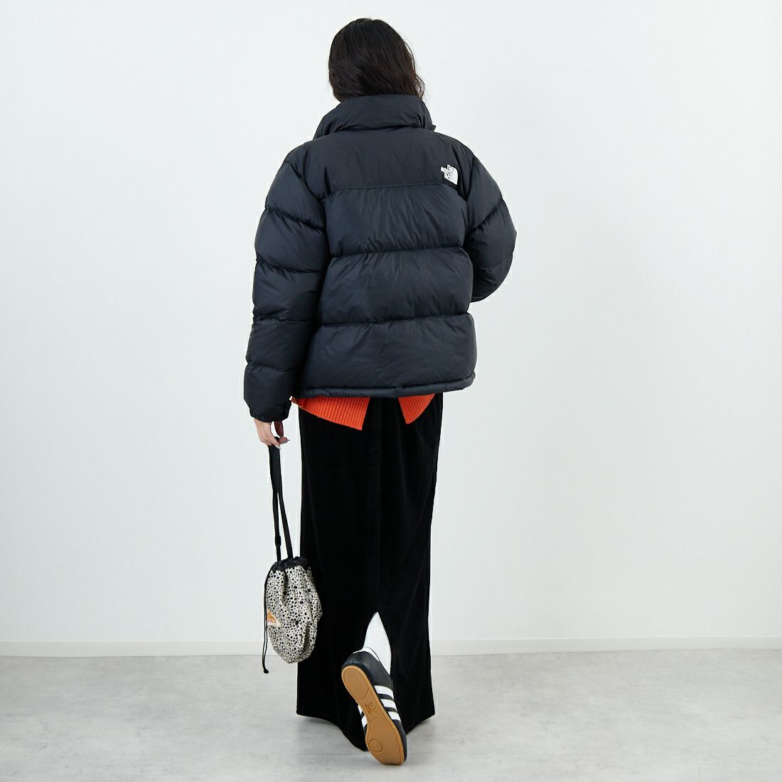 THE NORTH FACE [ザ ノースフェイス] ショートヌプシジャケット [NDW92555] K &&モデル身長：162cm 着用サイズ：XL&&