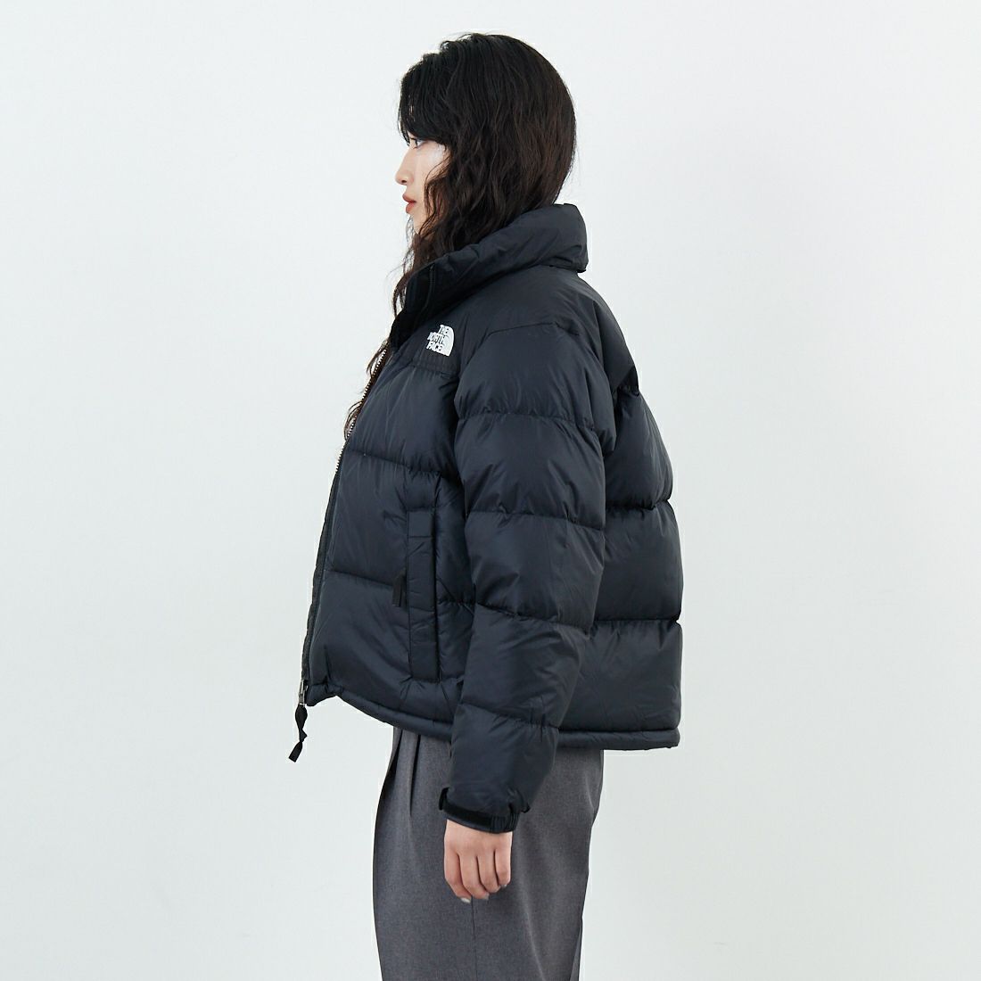 THE NORTH FACE [ザ ノースフェイス] ショートヌプシジャケット [NDW92555] CK &&モデル身長：162cm 着用サイズ：M&&