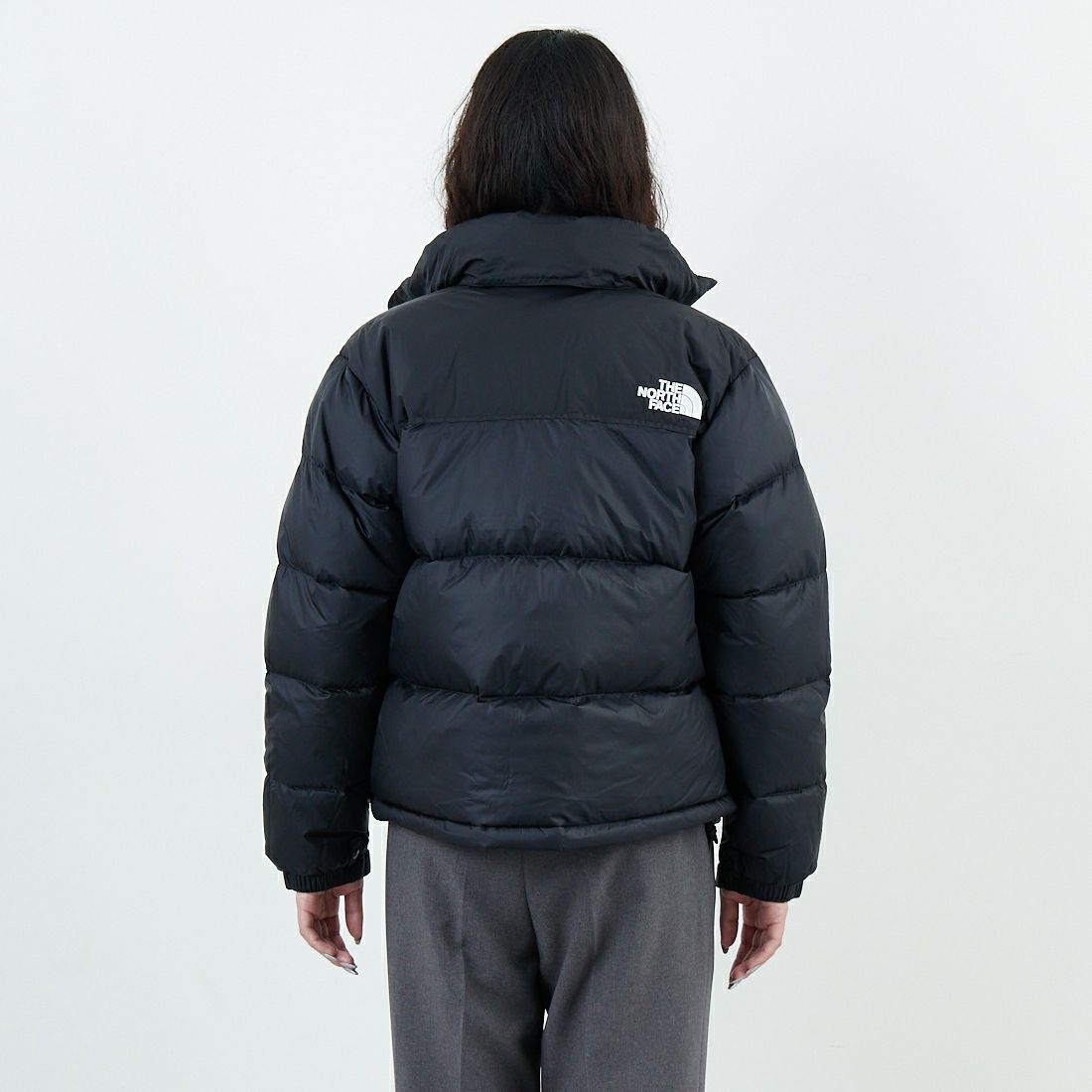 THE NORTH FACE [ザ ノースフェイス] ショートヌプシジャケット [NDW92555] CK &&モデル身長：162cm 着用サイズ：M&&