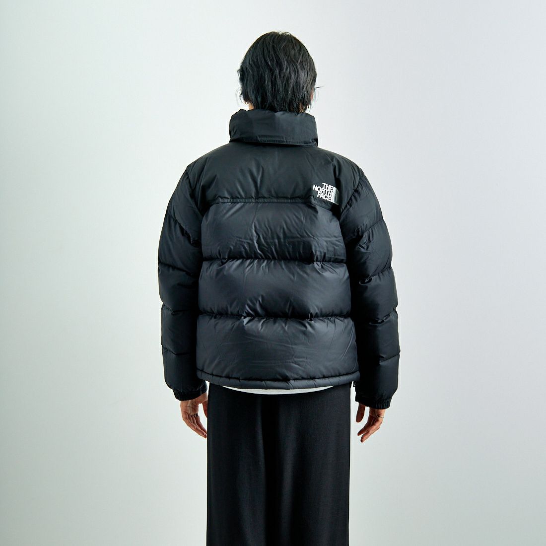 THE NORTH FACE [ザ ノースフェイス] ショートヌプシジャケット [NDW92555] K &&モデル身長：160cm 着用サイズ：XL&&