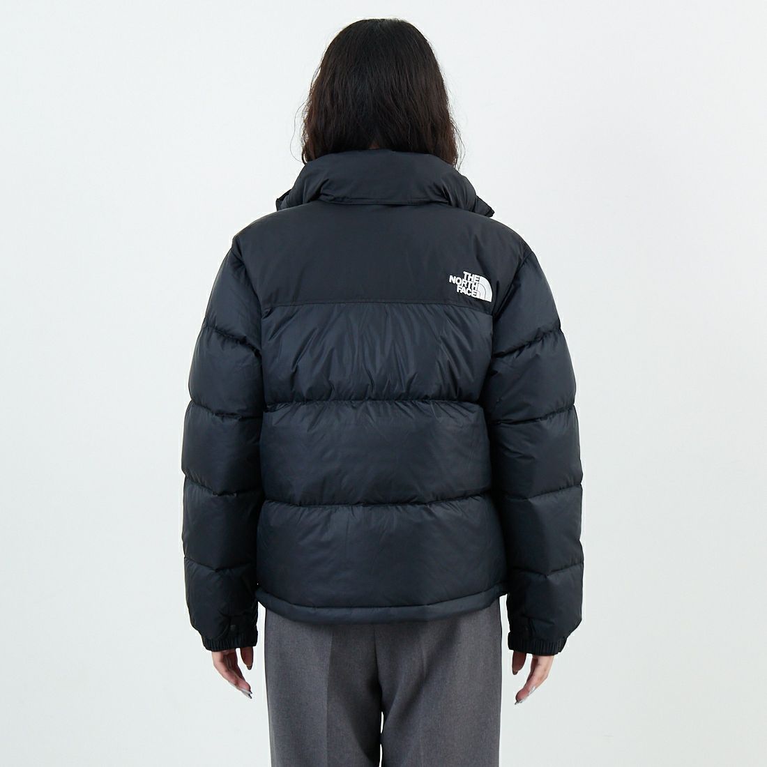 THE NORTH FACE [ザ ノースフェイス] ショートヌプシジャケット [NDW92555] K &&モデル身長：162cm 着用サイズ：L&&
