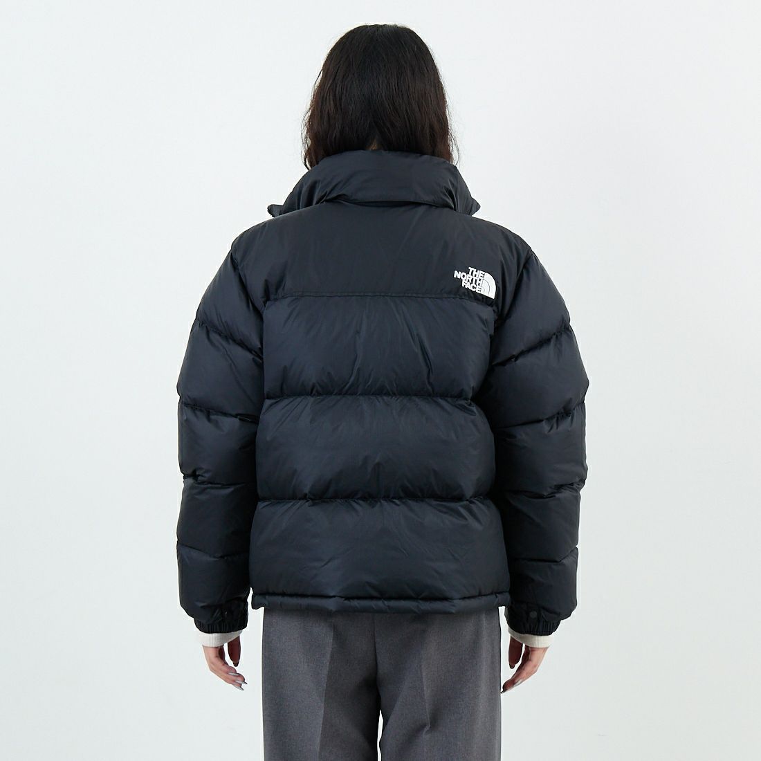 THE NORTH FACE [ザ ノースフェイス] ショートヌプシジャケット [NDW92555] K &&モデル身長：162cm 着用サイズ：XL&&