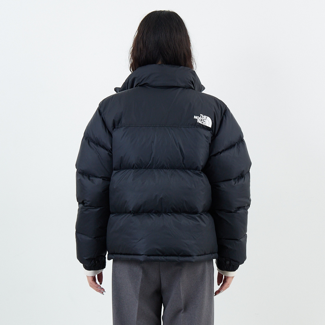 THE NORTH FACE [ザ ノースフェイス] ショートヌプシジャケット [NDW92555] K &&モデル身長：162cm 着用サイズ：XL&&
