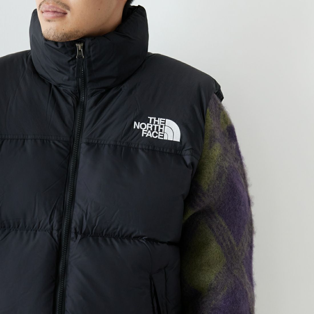THE NORTH FACE [ザ ノースフェイス] ヌプシベスト [ND92557] K &&モデル身長：167cm 着用サイズ：M&&