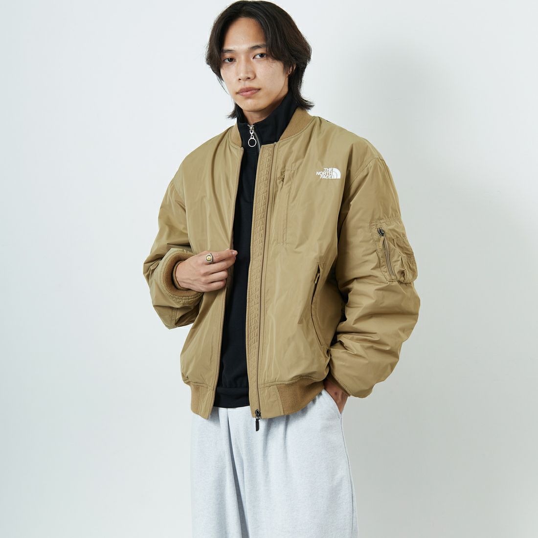 THE NORTH FACE [ザ ノースフェイス] インサレーションボンバージャケット [NY82552] CK &&モデル身長：179cm 着用サイズ：L&&