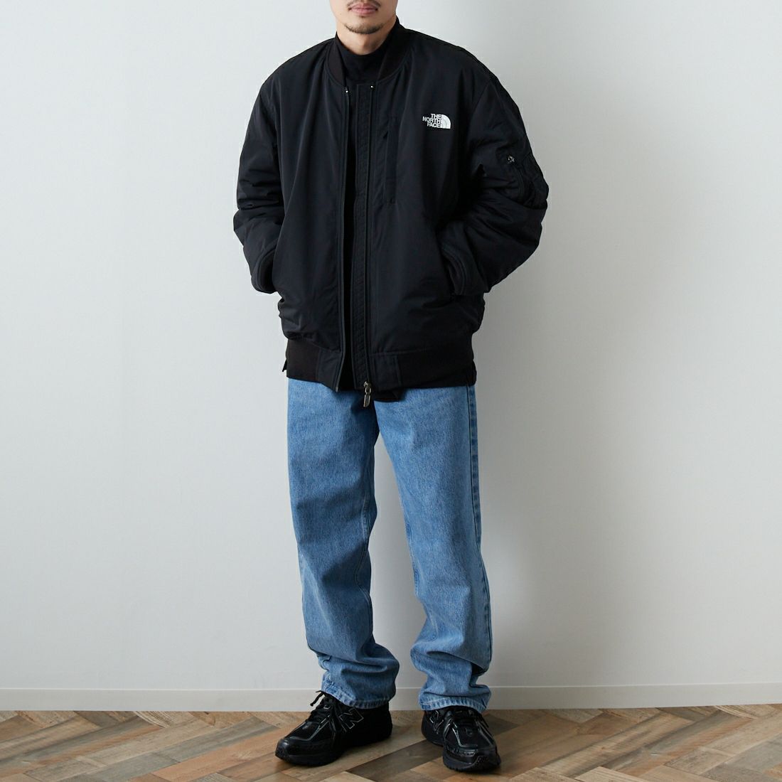THE NORTH FACE [ザ ノースフェイス] インサレーションボンバージャケット [NY82552] K &&モデル身長：167cm 着用サイズ：L&&