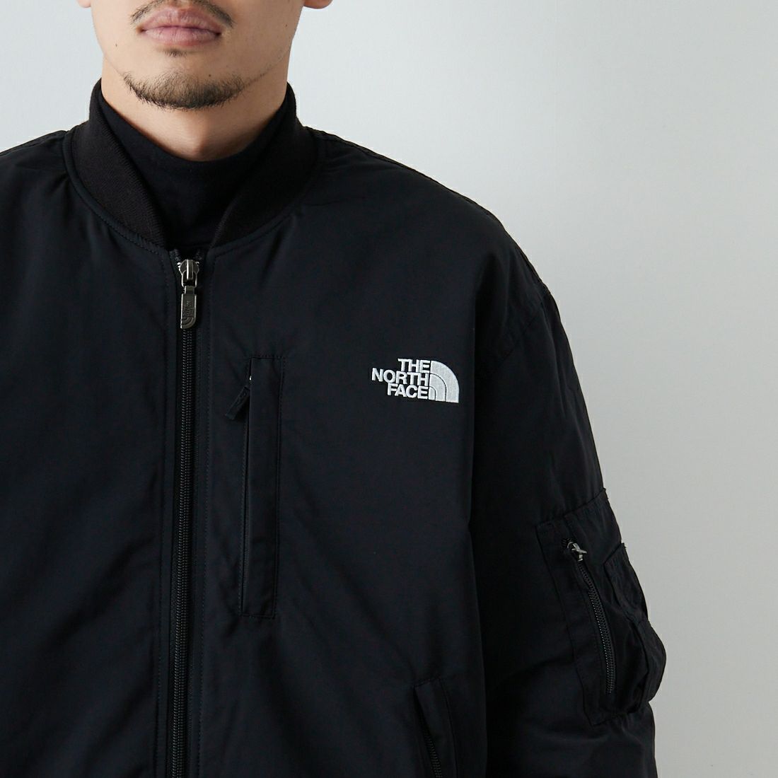 THE NORTH FACE [ザ ノースフェイス] インサレーションボンバージャケット [NY82552] K &&モデル身長：167cm 着用サイズ：L&&