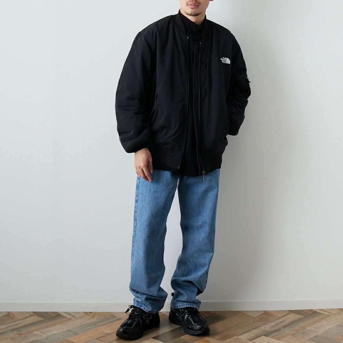 THE NORTH FACE [ザ ノースフェイス] インサレーションボンバージャケット [NY82552] K &&モデル身長：167cm 着用サイズ：L&&